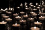 Stock image of memorial candles
