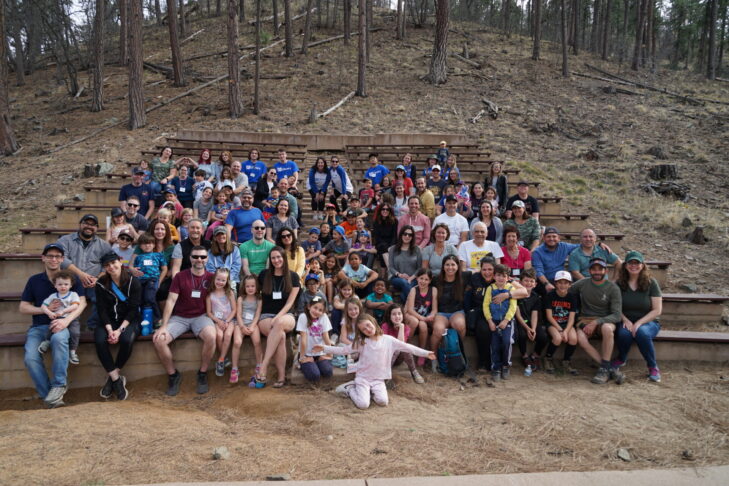 photo of families at pj library family camp at camp stein in prescott arizona