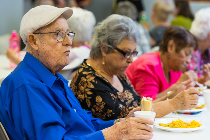 Image of seniors enjoying lunch