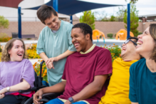 A group of teens with disabilities