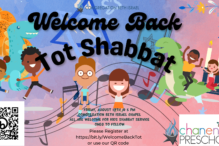 Tot Shabbat – Welcome Back! 2022 Facebook Event Cover