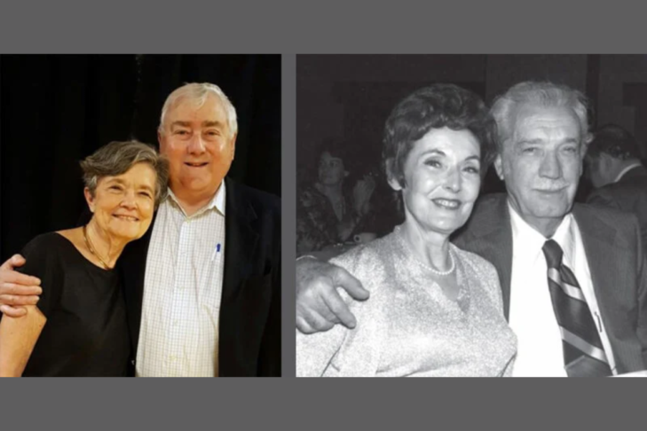 Image of Flo and Paul Eckstein on the left and Pearl and Cecil Newmark on the right