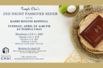 Temple Chai’s 2nd Night Passover Seder