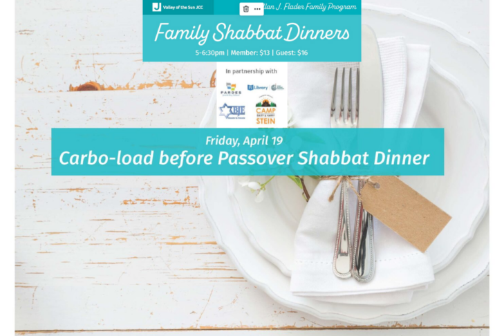 Family Shabbat Dinner Before Passover